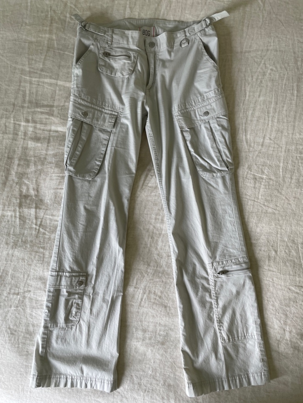 BDG Women’s Light Gray Cargo Pants with Utility Pockets